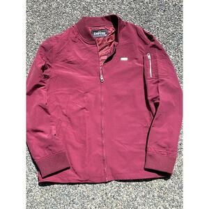 Empyre crimson nylon zip up light weight bomber varsity jacket XL